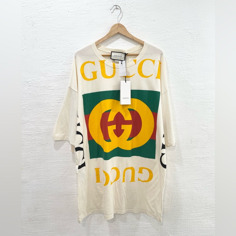 Gucci GG Logo Oversize Cotton Tee Sunkissed